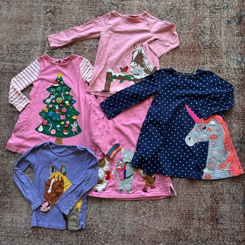 Mini Boden Girls 5 pc lot sz 4-5 and 5-6 GUC